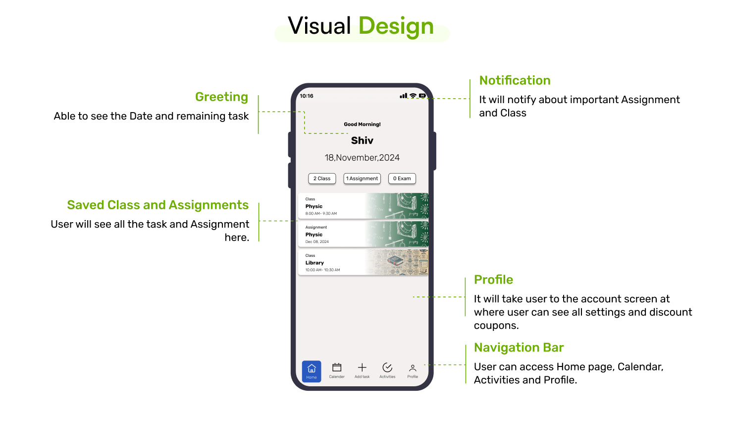 Student management app mockup cover